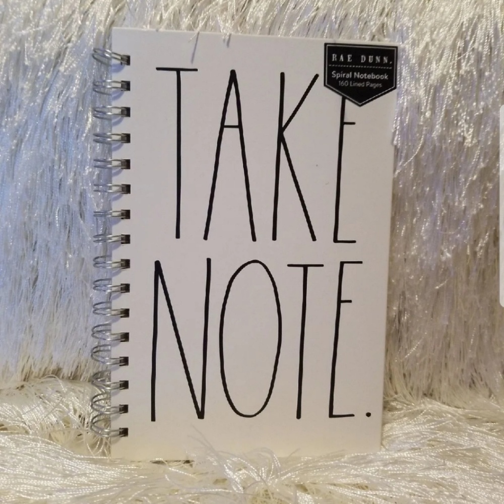 Rae Dunn "Take Note" Spiral Notebook